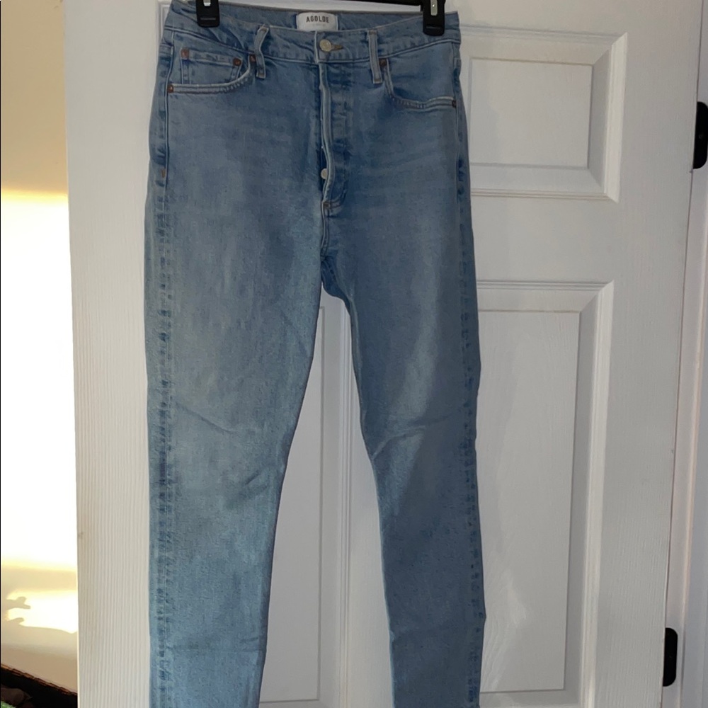 Agolde Sky Blue Skinny Jeans